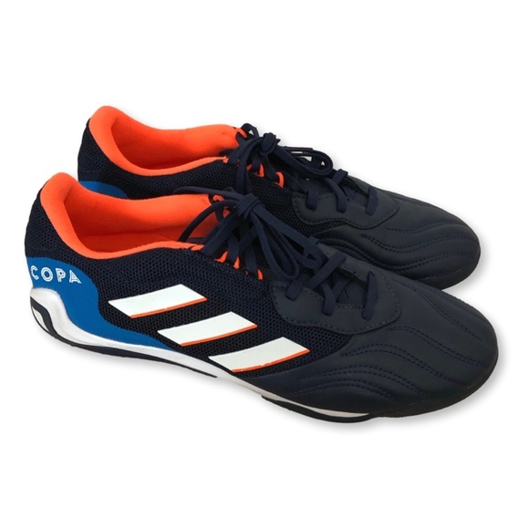 Adidas Copa Sense 3 Sala Blue Rush Orange Mens Soccer Shoes Size 10 - Picture 2 of 15